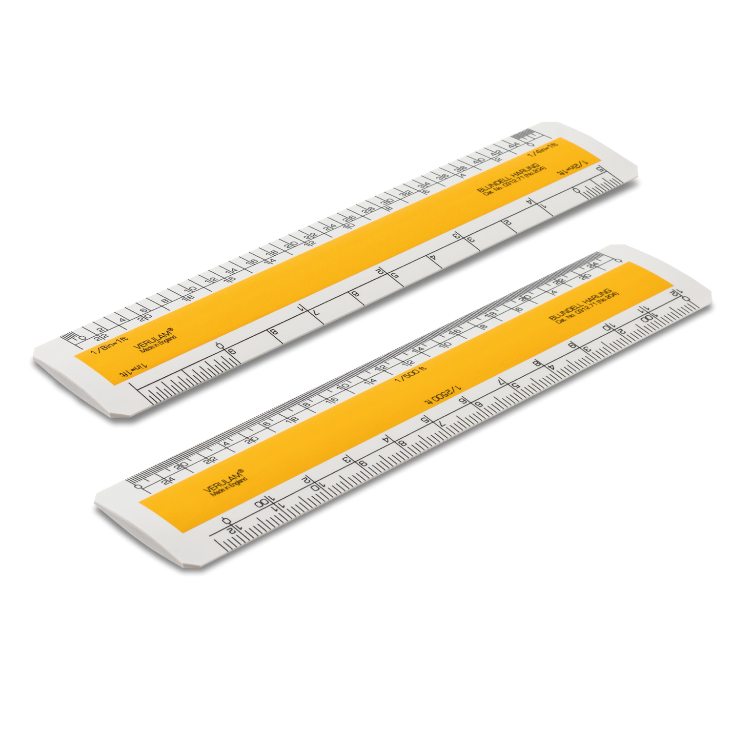 6 inch Verulam imperial flat oval scale ruler - no.204 architects scales